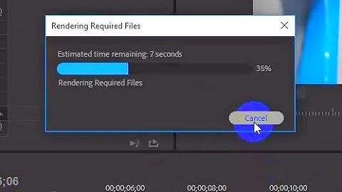 Premiere Pro "Rendering required files" when playing video...