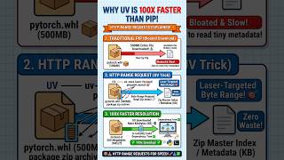 Why uv Is Up to 100x Faster Than pip #uv  #python  #pip  #shorts  #coding  #pythontips  #devtools
