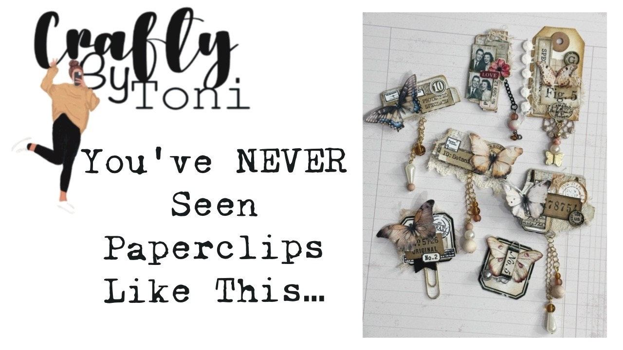 Hidden Paperclip Page Tabs with Dangles……Unique Junk Journal Idea