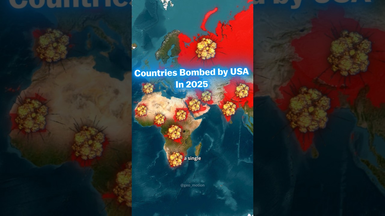 Сколько стран США подвергли бомбардировкам в 2025 году?