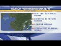 Coast Guard searching for three overdue boaters missing since Sunday