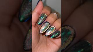How To Use Vettsy Mermaid Nail Powder-05 With Silver Super Cat Eye Gel #nailart #nailideas Net Worth