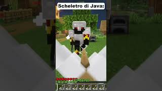 Scheletro di Java contro Bedrock💀.... #minecraft #meme #funny #games