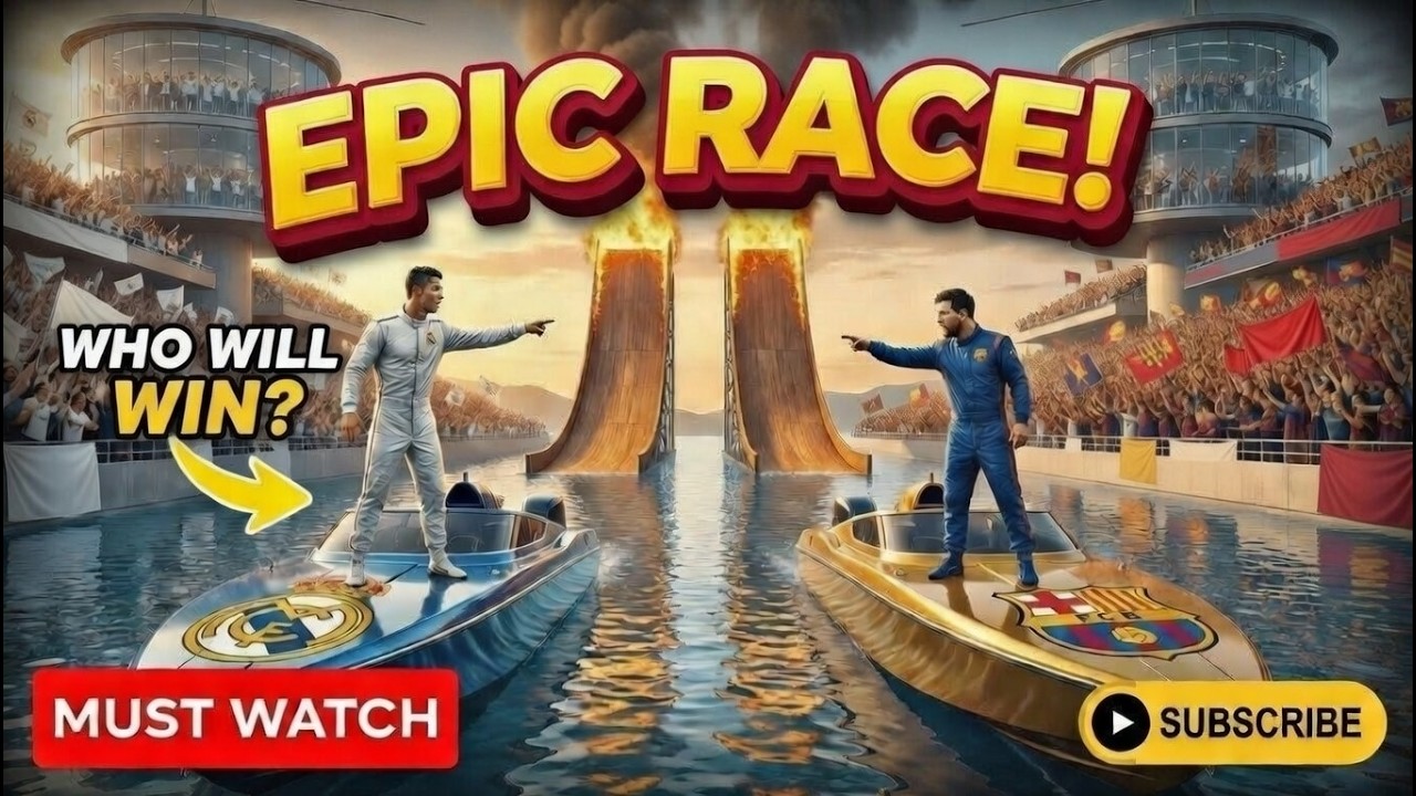 Lionel Messi vs Cristiano Ronaldo | Ultimate Boat Racing Showdown | Most Intense Race Ever Created