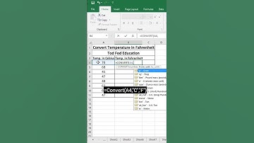 Convert Celsius into Fahrenheit in #microsoft  #excel #msexcel #shorts #computer #education #tricks