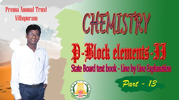 P - Block Elements - II Part 13 | CHEMISTRY TN SCERT | Tamil Explanation | State Board | NEET | JEE