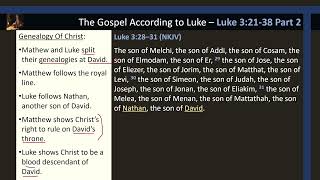 Luke 3:21-38 Part 2 The Genealogy of Jesus