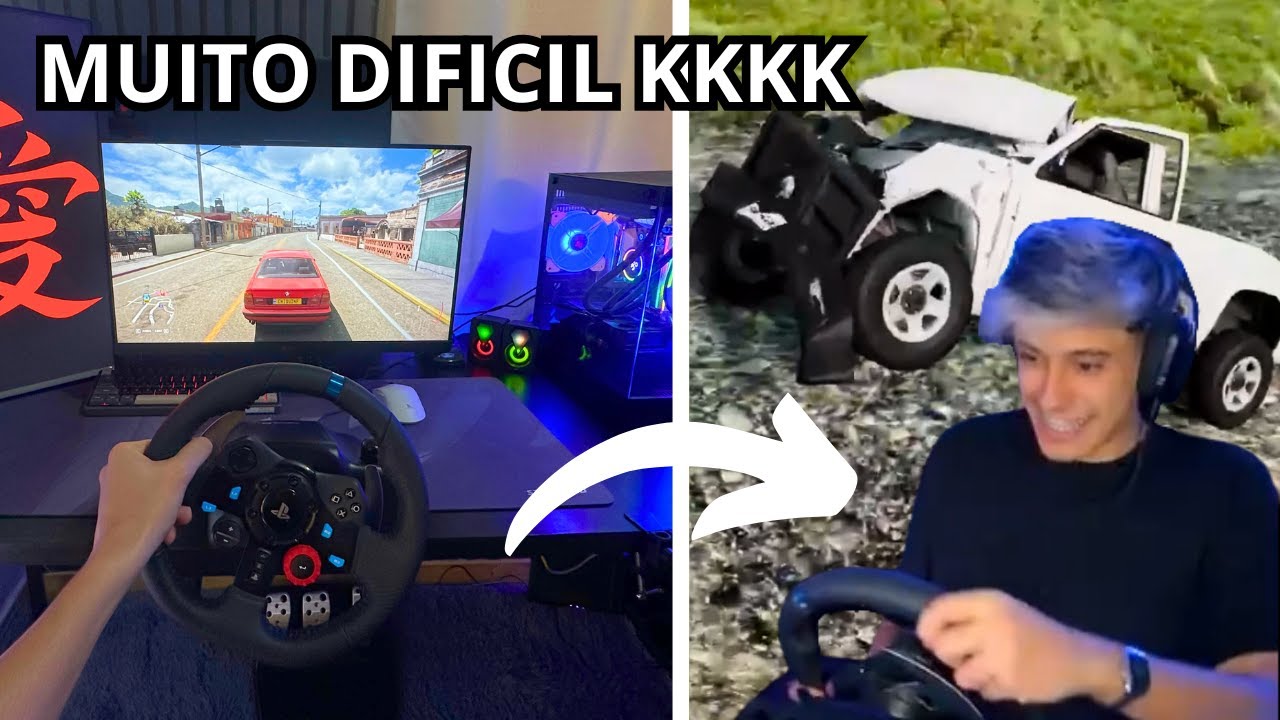 Gamer Burro Testando Seu Volante Novo KKKKK (Logitech G29)