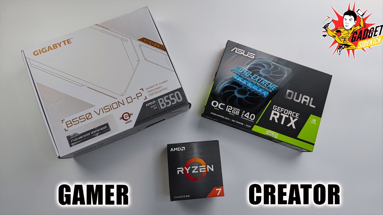 AMD RYZEN 7 5800x x ASUS RTX3060 GPU x GIGABYTE B550 VISION