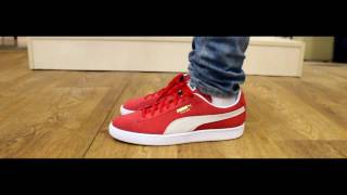 ONFEET Puma Suede Classic+ Red/White - YouTube