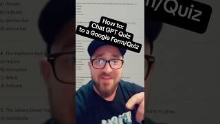 Teacher made Chat GPT quiz to Google Form Quiz Super Easy #teacherhacks