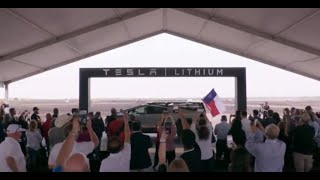 Elon Musk entrance on Texas lithium event
