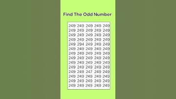 Find The Odd Number #quiz #odd #evennumber #puzzle #oddchallenge