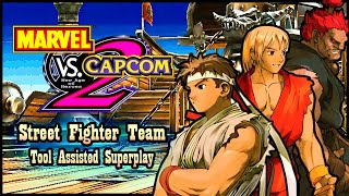 【TAS】MARVEL VS CAPCOM 2 (ARCADE \ NAOMI \ 2000) - STREET FIGHTER TEAM - RYU \ KEN \ AKUMA