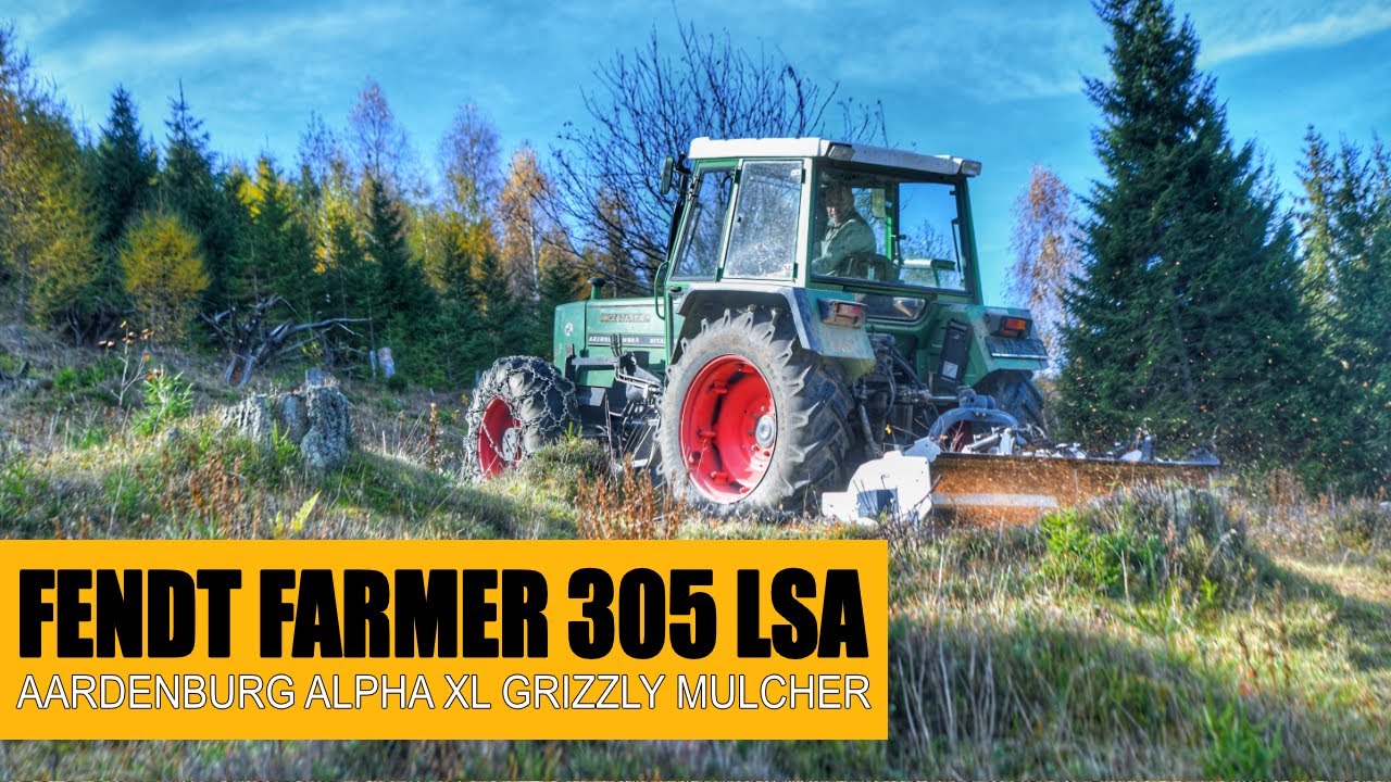 Aardenburg Alpha  M2400 Grizzly flail mulcher - Fendt Farmer 305 LSA tractor