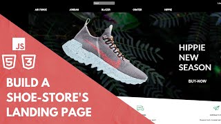 Creating Shoe-Store's landing page using HTML,CSS and JAVASCRIPT only
