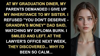 At My Graduation Diner, My Parents Said "You Don't Deserve-grandpa's Money" I Smiled and...