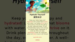 简单英语文章：Hydrate Yourself / 保持水分 | 边读边学英语 | 快速提升流利度和词汇量 | 轻松学英语！