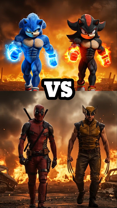 Sonic and Shadow the Hedgehog vs Superheroes and Villains – Epic Fight Battle (Elsa, Ryu and Sakura)