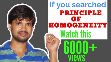 Principle of HOMOGENEITY of dimensions,(class-11) Easily explained(2021)