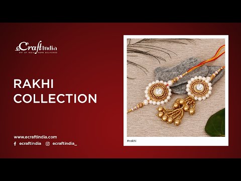 Cherished Creations: Handcrafted Designer Bhaiya Bhabhi Rakhi Set by eCraftIndia - video from eCraftIndia