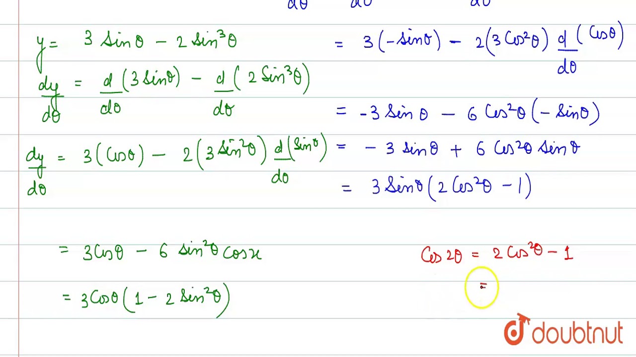 X 3costheta 2cos 3 Theta Y 3 Sin Theta 2 Sin 3 Theta 