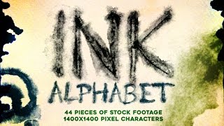 Ink Alphabet - Stock video footage pack @CreaRec