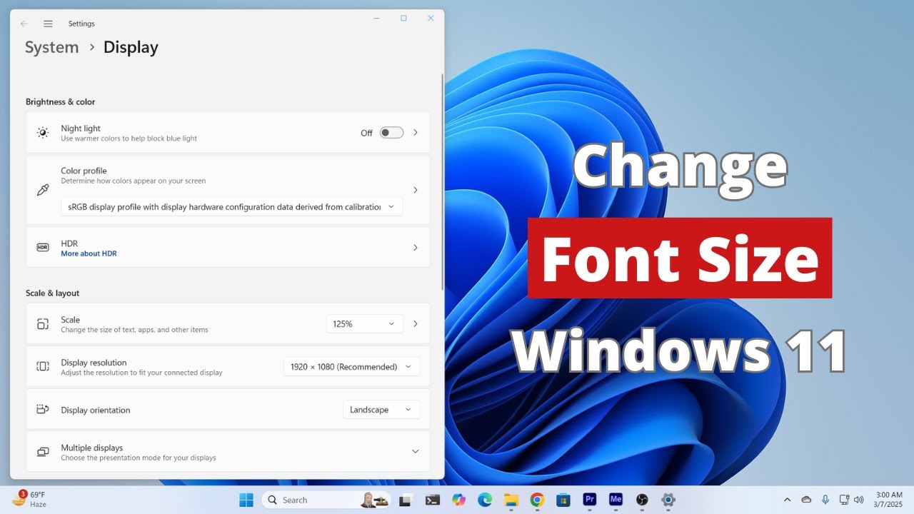 How to Change Font Size in Windows 11 - YouTube