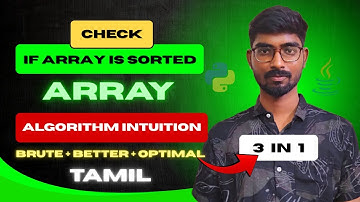A3. Check If Array is Sorted or Not | Arrays in DSA | Tamil