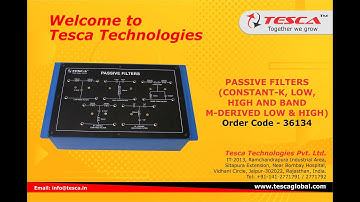 Passive Filters (ConstantK, Low, High and Band Mderived low & high) || Tesca 36134