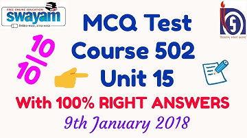 442. MCQ Test, Course 502, Unit 15, With all Right Answers