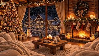 Peaceful Christmas Music for Relaxation🎄Warm Fireplace and Soft Snow screenshot 4