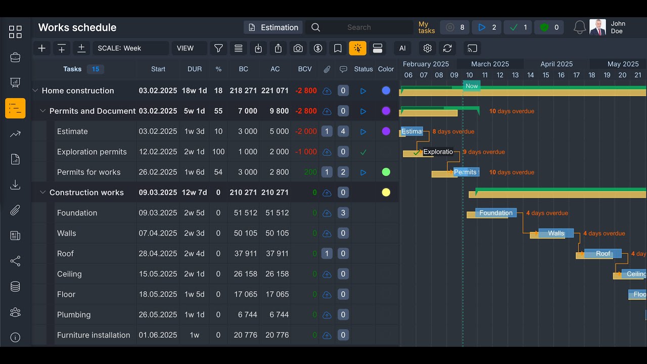 Construction management software - Project MAP