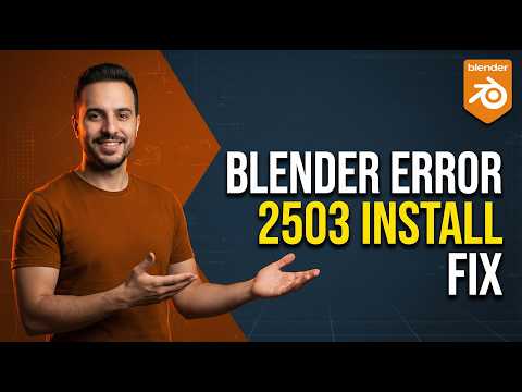 Blender Error 2503 Install Fix (Easy Windows Guide)