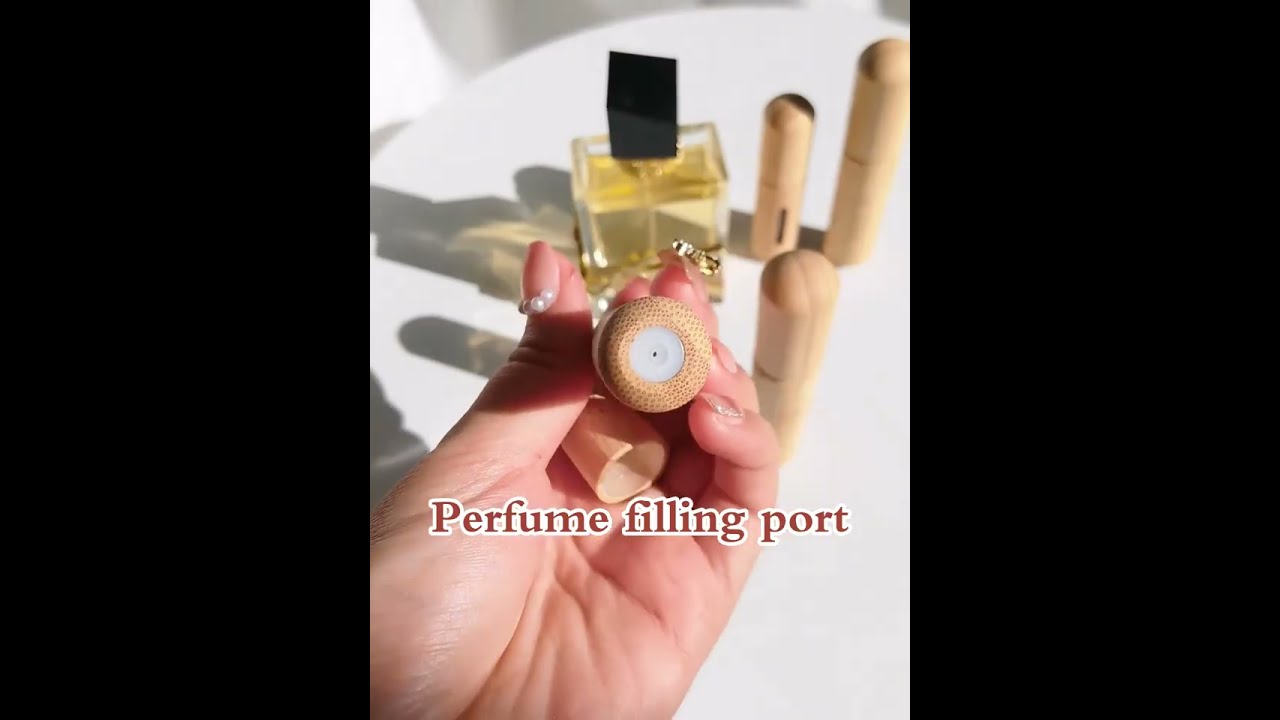 Bamboo Shell Refillable Perfume Atomizer