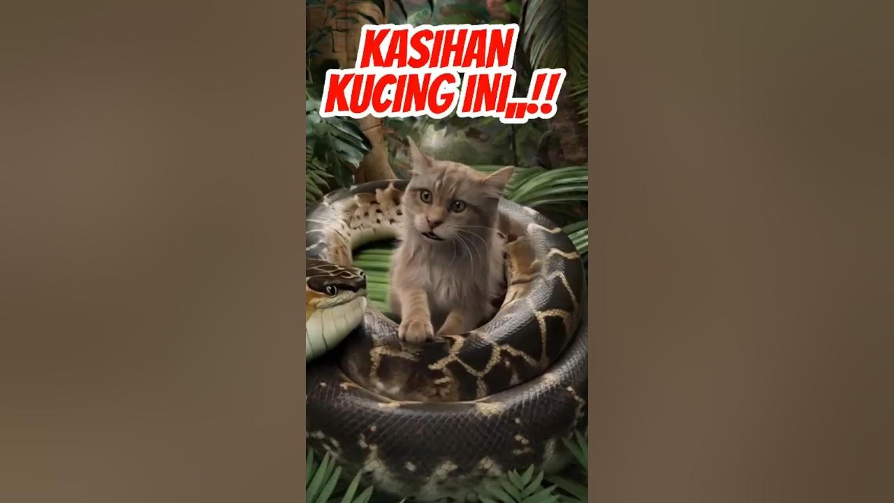 Kucing vs ular python #cat #kucinglucu #kucing #catlover #funny #kitten ...