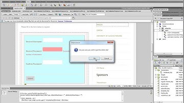 Login Part 06 - Dreamweaver CS5.5 - Inserting user into database