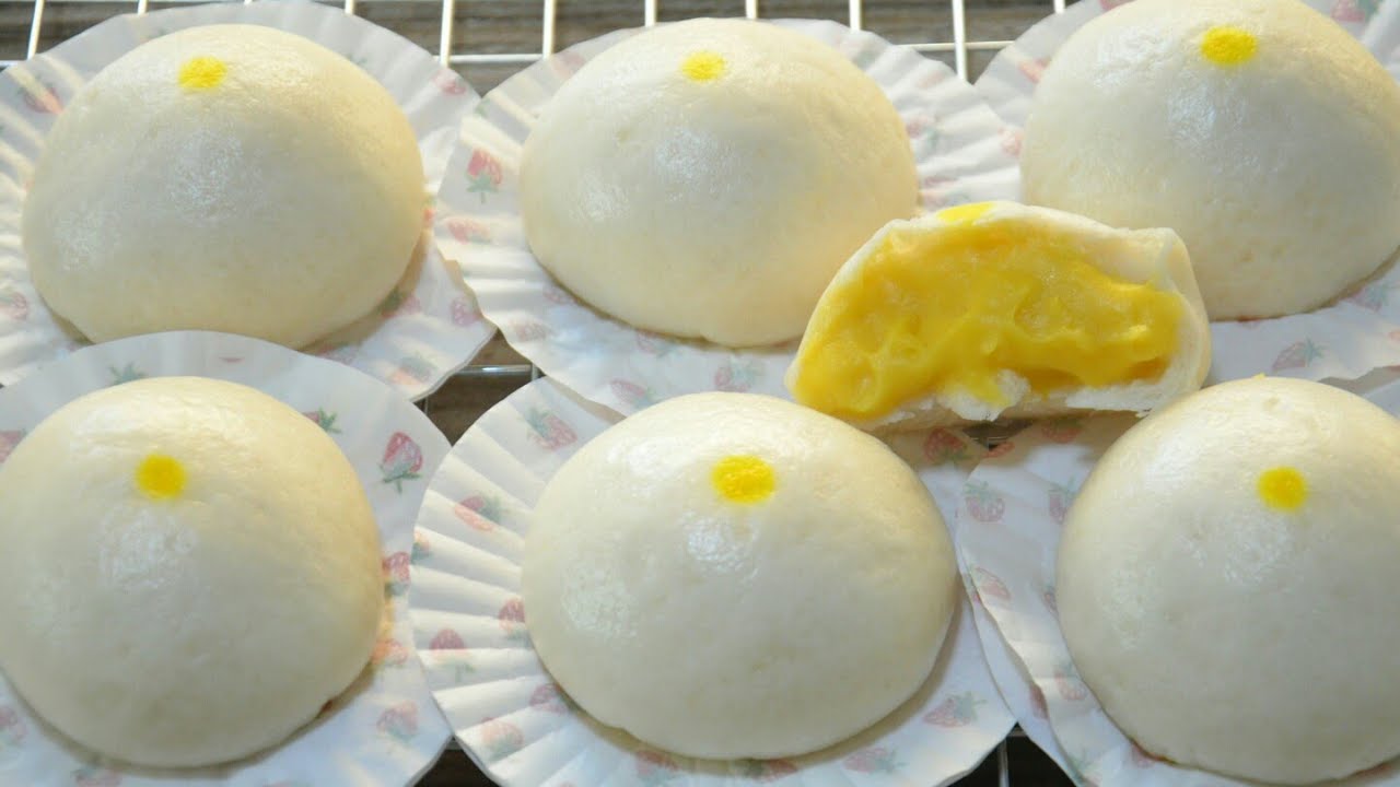 ซาลาเปาไส้ครีม สูตรแป้งขั้นตอนเดียว นวดมือไม่เกิน10นาที ไส้ครีมหอมมันทำง่าย ไม่ใช้ผงคัสตาร์ด แนะนำ!!