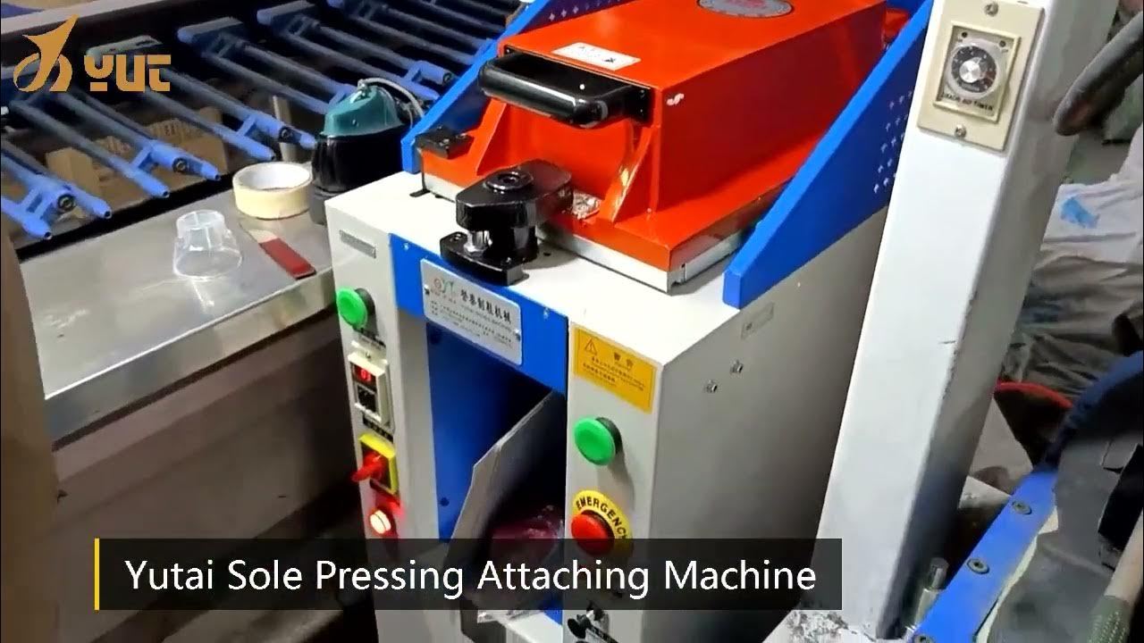 Automatic Pneumatic Shoe Sole Press Attaching Machine YouTube