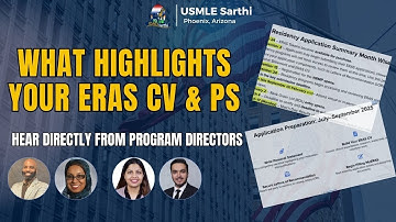 ERAS CV & PS Tips from Program Directors – Residency Match Timeline 2026 | USMLE