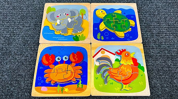 Best Learn Shapes with Animals Shape Matching Puzzle | Preschool Toddler Learning Kids Toy Video