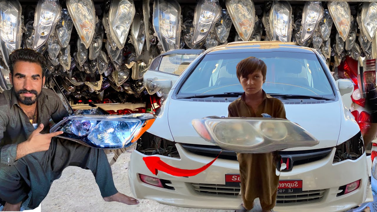 Honda Car's Foggy headlights cleaning | Amazing Restoration foggy headlights |