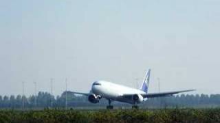 Air astana 767-300ER take off at schiphol RW36L