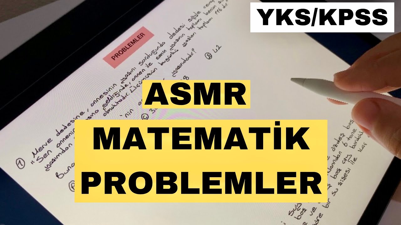 ASMR iPad | Matematik | Problemler | YKS | KPSS | ALES | Türkçe ASMR