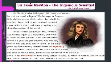 CLASS  8  Sir Isaac Newton