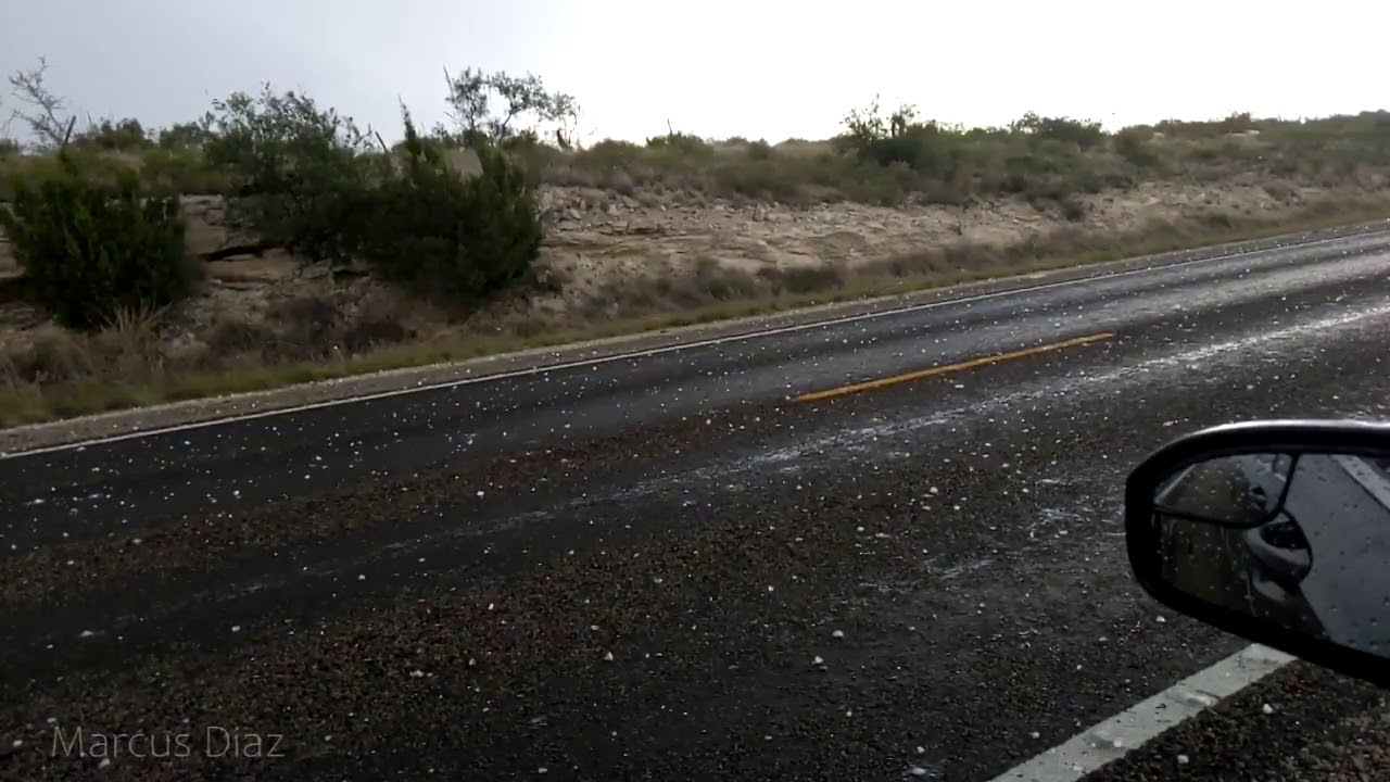 Huge Hailstones Break Car Windshield in Southwest Texas - YouTube