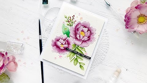 Watercoloring on 3D Embossing Folders - Simon Says Stamp Peony Bundle