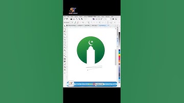 Islamic Logo in CorelDraw | corel draw tutorial ♥️ #shorts #coreldrawtutorials #youtubeshorts