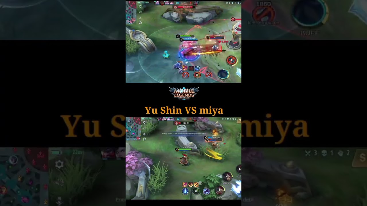 yu shin VS miya adorable archer | mobile legend bang bang 