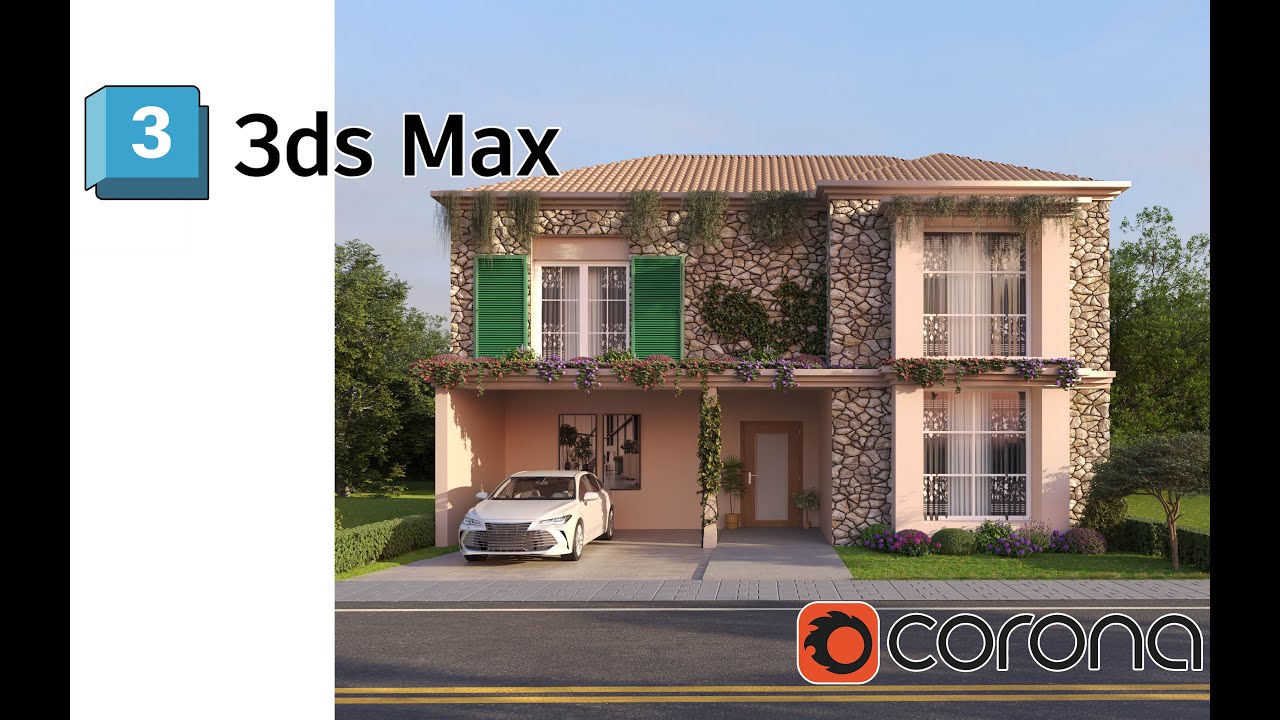 Modern Villa || Exterior Tutorial || 3Ds Max Corona Renderer ...